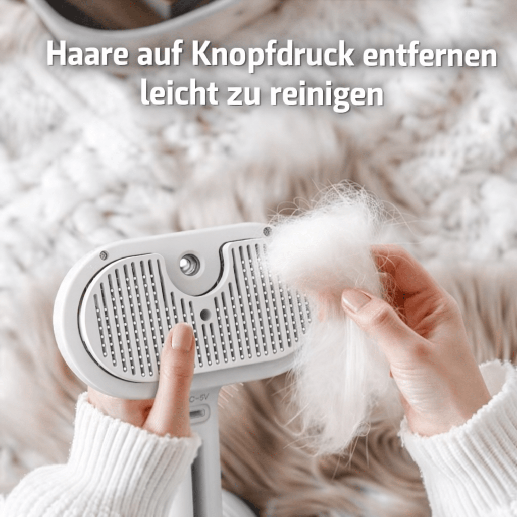 SteamBrush – Die 3 - in - 1 Dampfbürste für stressfreie Fellpflege - FlowDo - AnimalsKatzenpflege