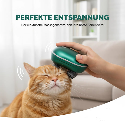 WhiskerWave Katzenmassagegerät – Katze genießt Massage