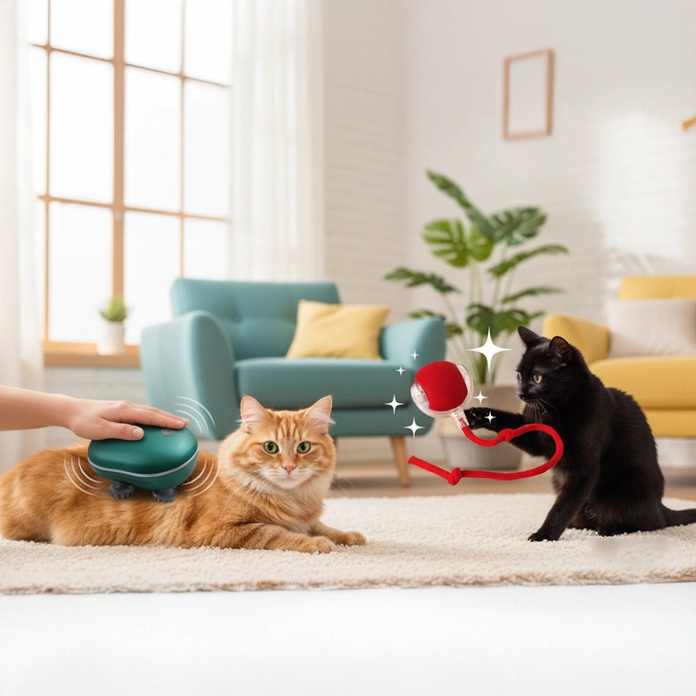 WhiskerWave Duo Set – Massage & Spielspaß im Bundle - FlowDo - AnimalsBundle